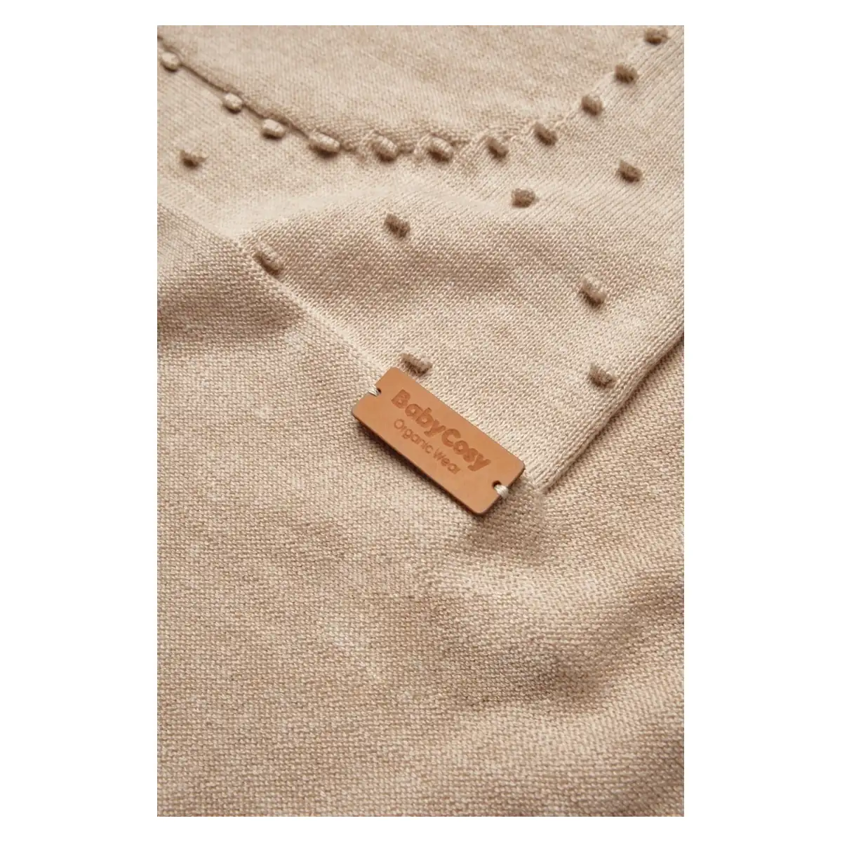 Paturica cu ursulet pentru nou nascut, 100% bumbac organic, TeddyBear, BabyCosy, Maro [3]