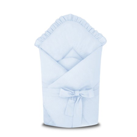 Somnul celor mici - Paturica de infasat, MimiNu, Cu volanase, Cu multiple utilizari, Cu inchidere cu panglica, Dimensiune 75x75 cm, Din