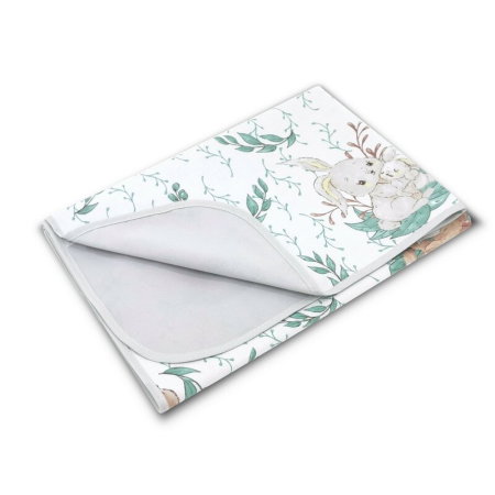Somnul celor mici - Paturica moale, MimiNu, Cu doua fete, 75x100 cm, bumbac certificat Oeko Tex Standard 100, Lulu Natural