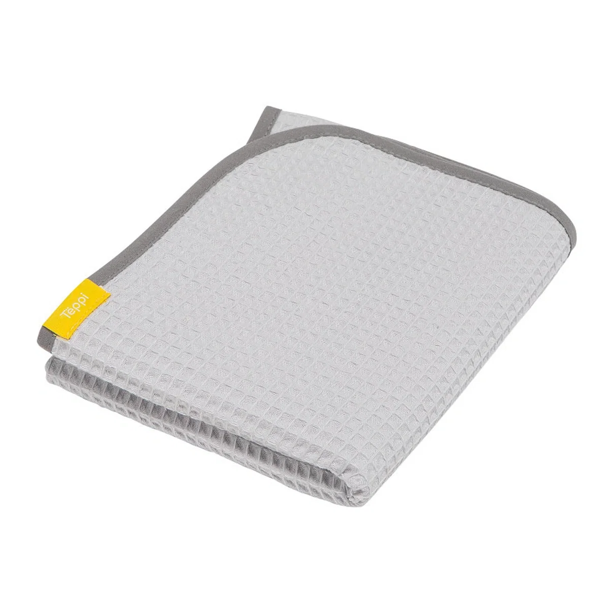 Somnul celor mici - Paturica si prosop 2 in 1 nou nascut Skiddou Teppi, 100% bumbac, Gri deschis, 75x100cm