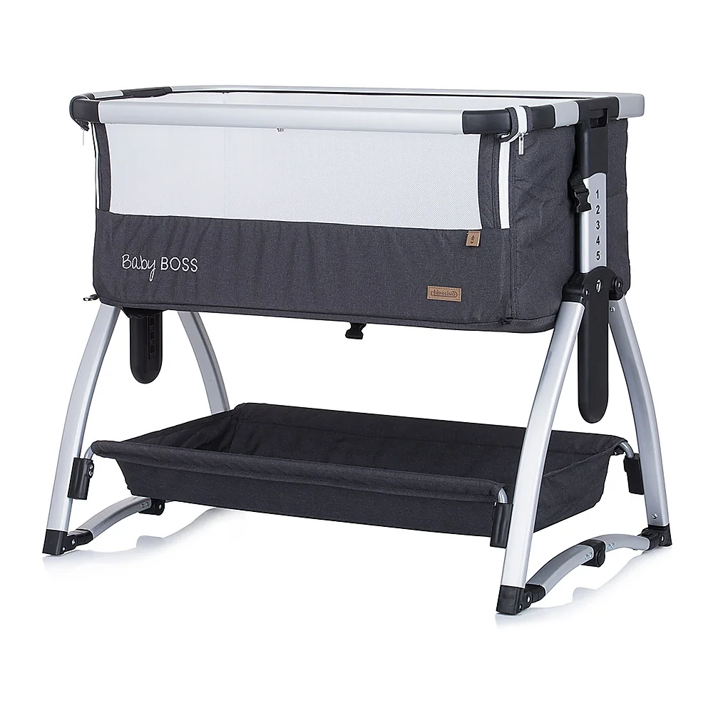 Patut Co-Sleeper Chipolino Baby Boss anthracite 6 luni [2]