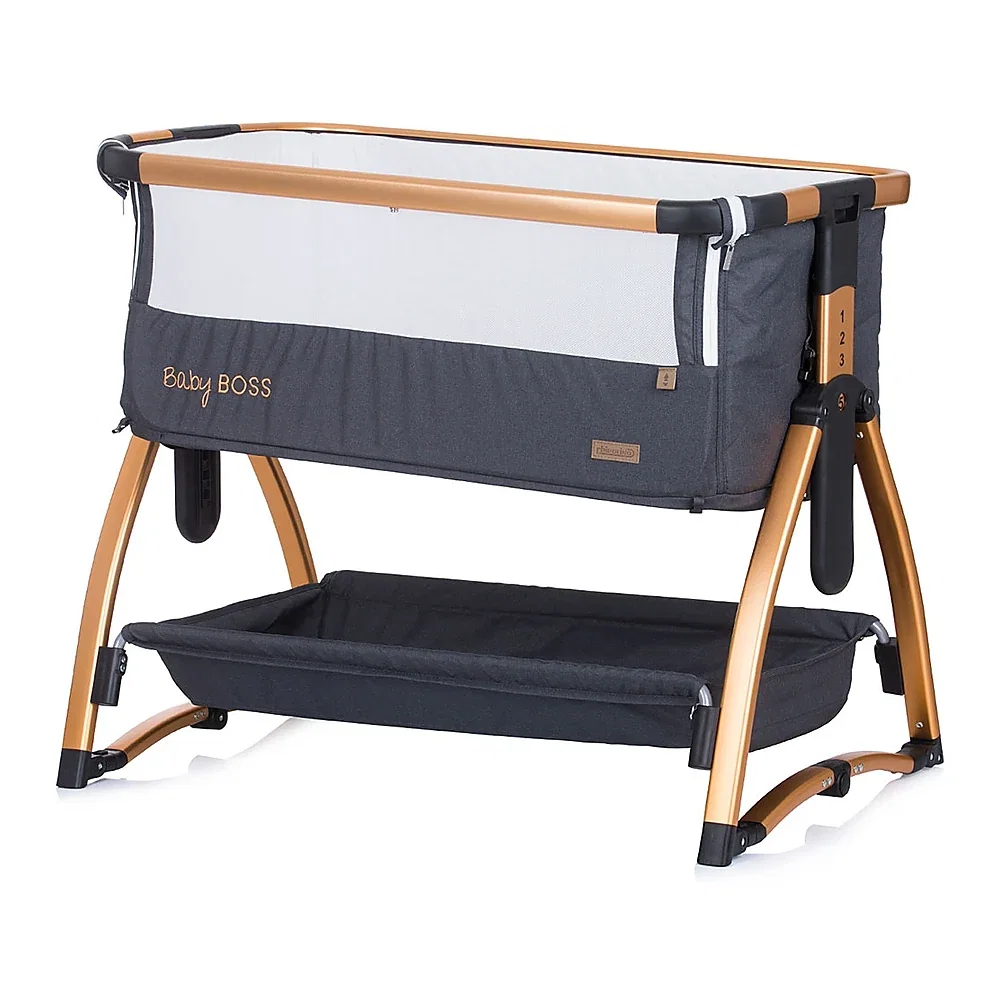 Patut Co-Sleeper Chipolino Baby Boss raven 6 luni [4]