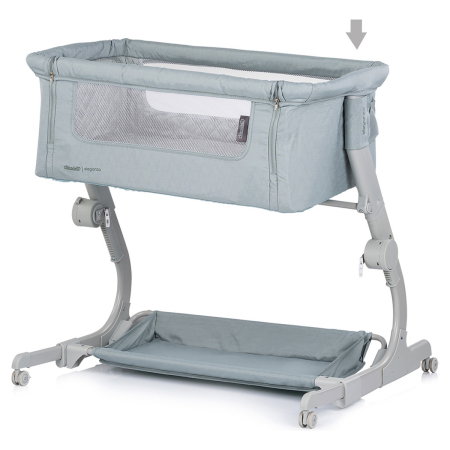 Patut co-sleeper Chipolino Eleganza cu laterala culisanta, Basil 6 luni [3]