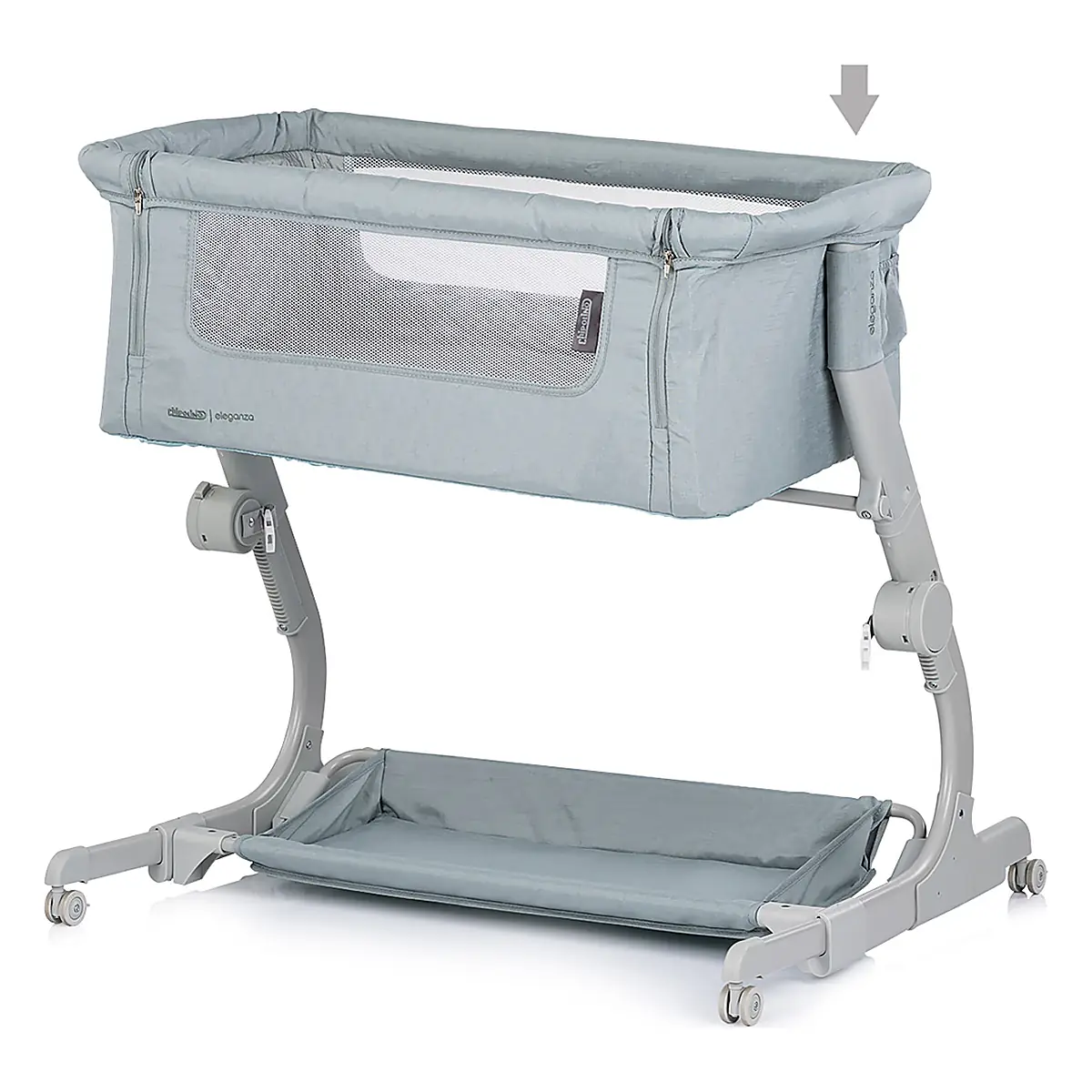 Patut co-sleeper Chipolino Eleganza cu laterala culisanta, Basil 6 luni [3]