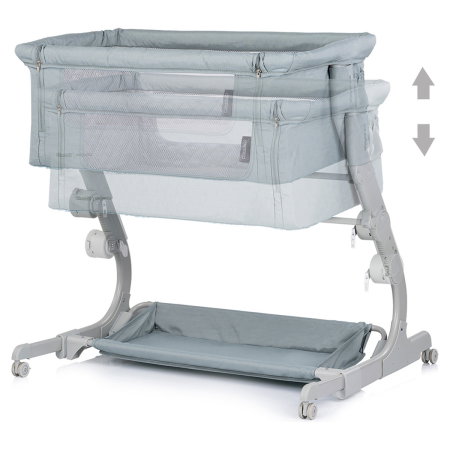 Patut co-sleeper Chipolino Eleganza cu laterala culisanta, Basil 6 luni [2]