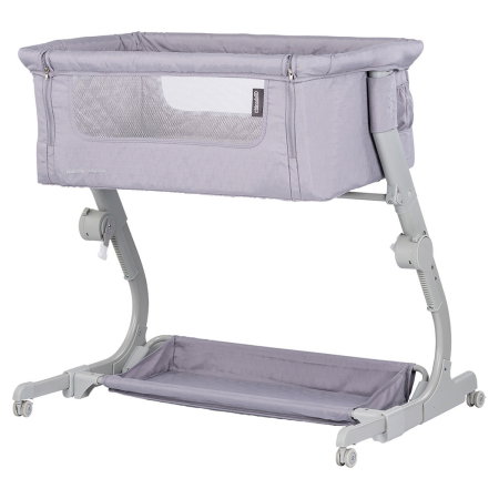 Patuturi copii - Patut co-sleeper Chipolino Eleganza cu laterala culisanta, Cloud 6 luni