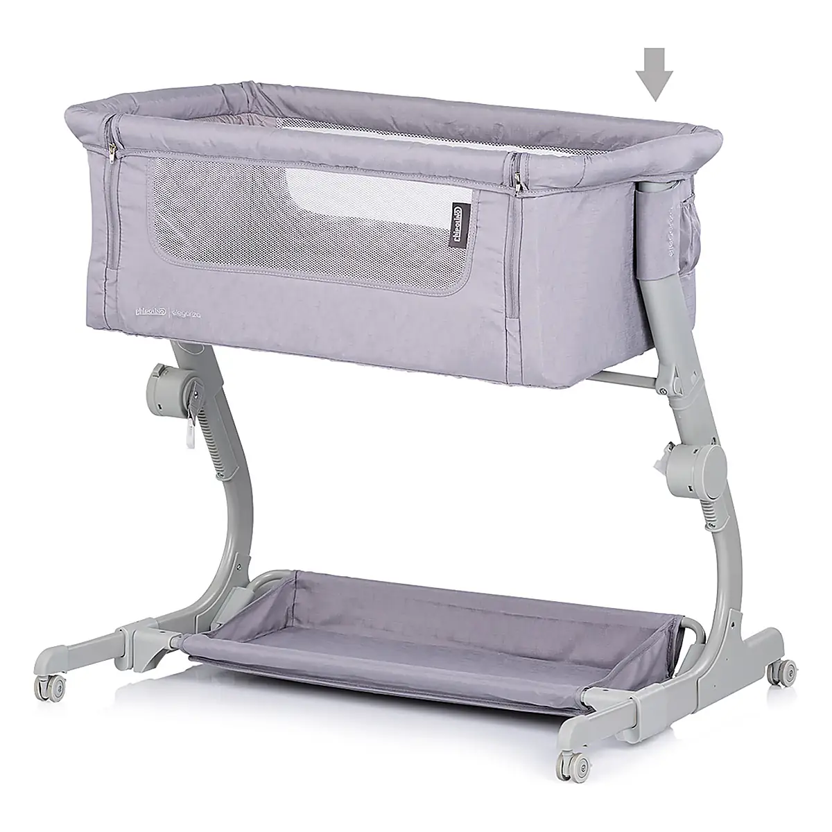 Patut co-sleeper Chipolino Eleganza cu laterala culisanta, Cloud 6 luni [3]