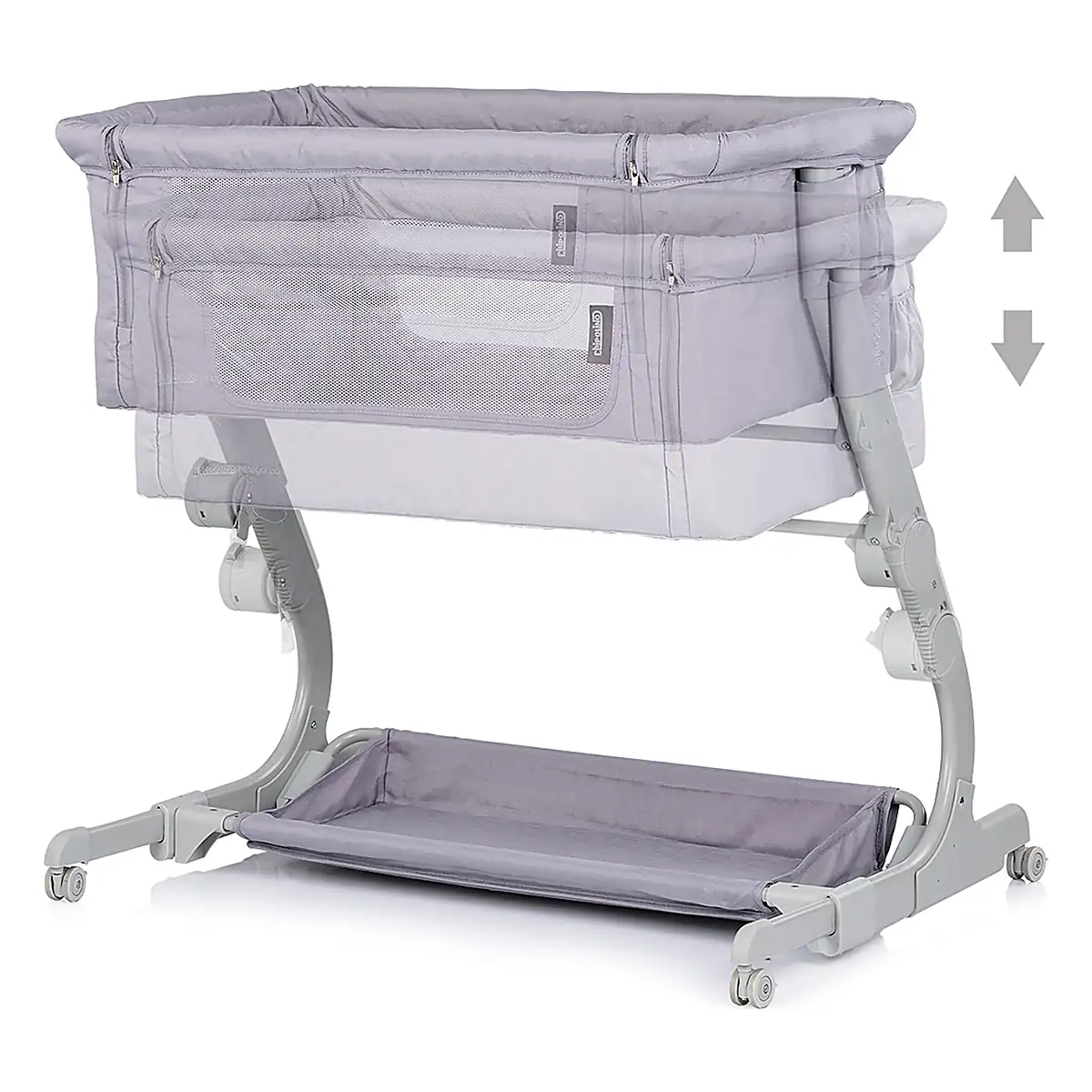 Patut co-sleeper Chipolino Eleganza cu laterala culisanta, Cloud 6 luni [2]