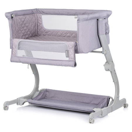 Patut co-sleeper Chipolino Eleganza cu laterala culisanta, Cloud 6 luni [1]