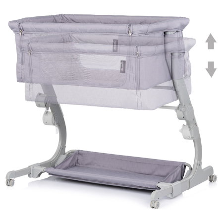 Patut co-sleeper Chipolino Eleganza cu laterala culisanta, Cloud 6 luni [2]