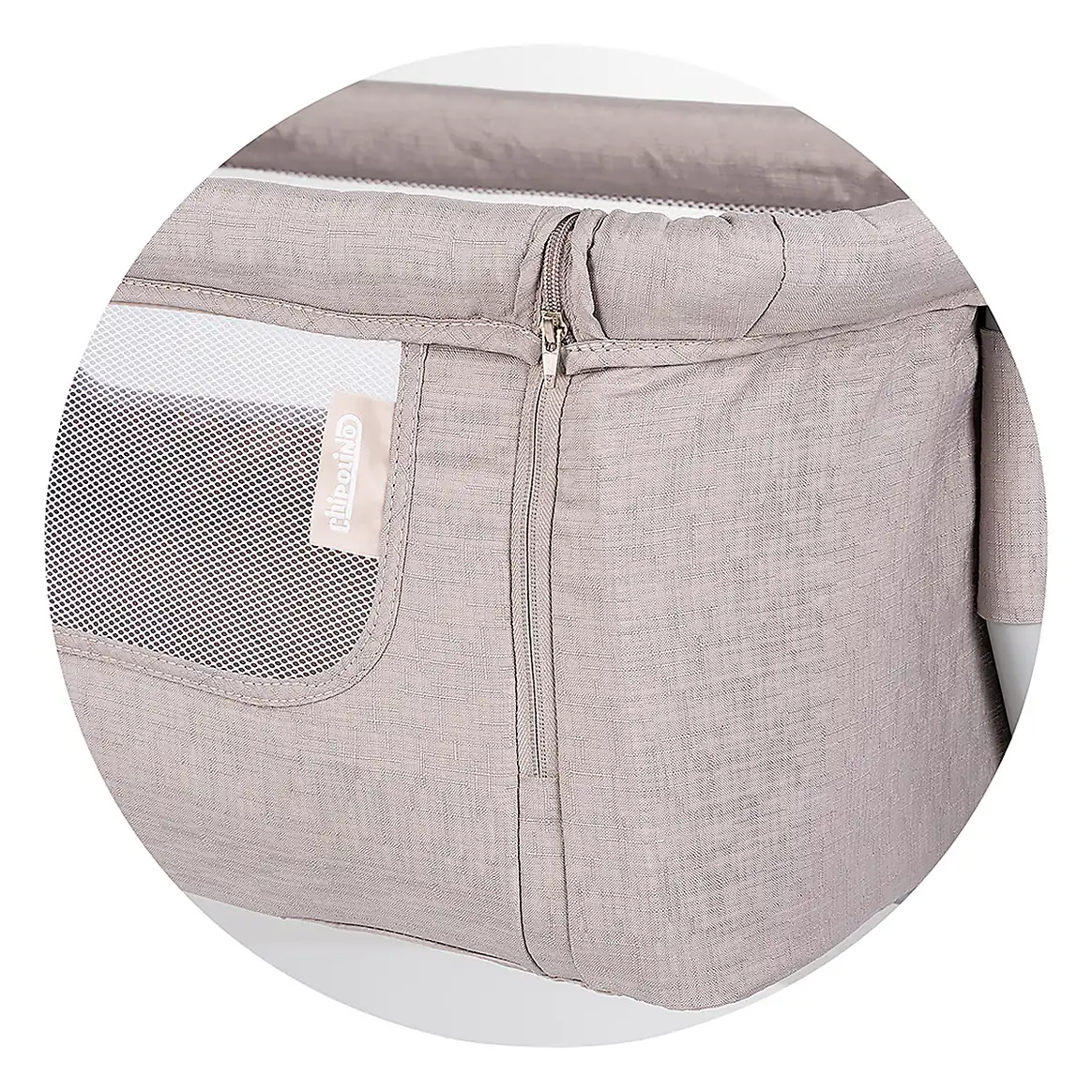 Patut co-sleeper Chipolino Eleganza cu laterala culisanta, Tiramisu 6 luni [4]