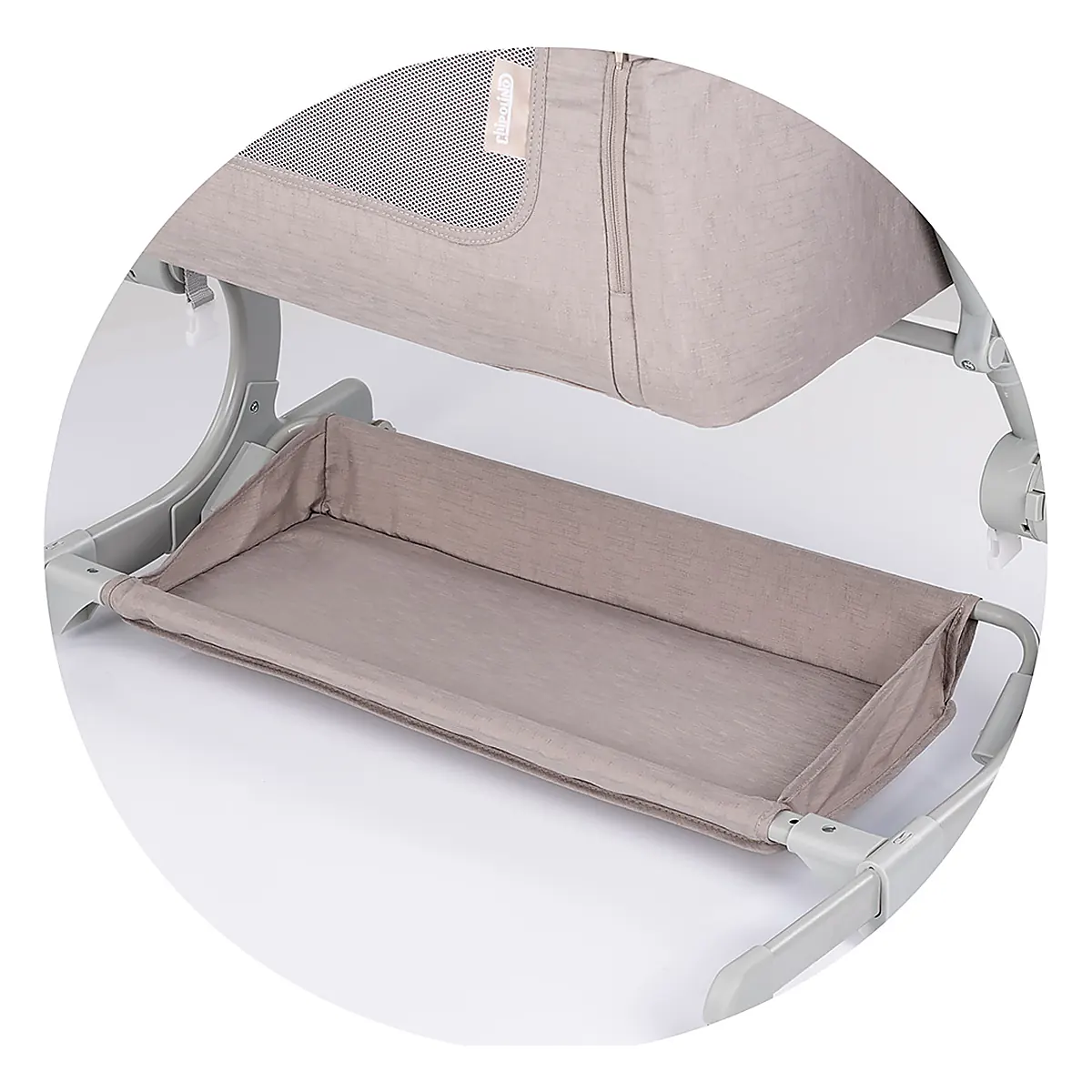 Patut co-sleeper Chipolino Eleganza cu laterala culisanta, Tiramisu 6 luni [5]