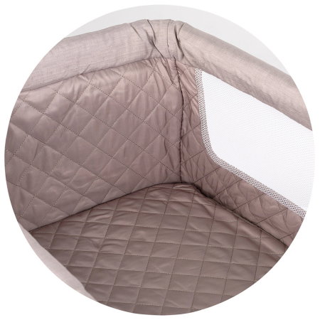 Patut co-sleeper Chipolino Eleganza cu laterala culisanta, Tiramisu 6 luni [7]
