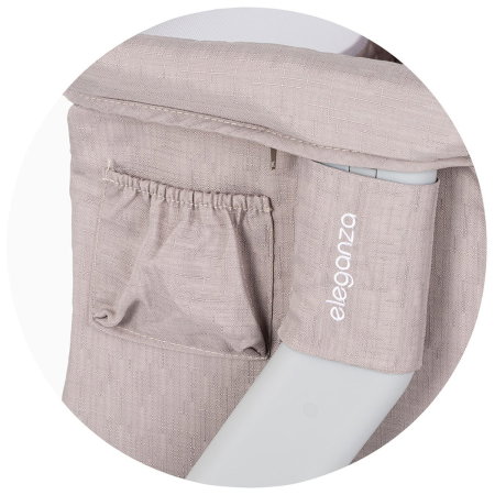 Patut co-sleeper Chipolino Eleganza cu laterala culisanta, Tiramisu 6 luni [6]