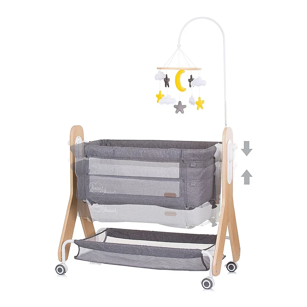Patut Co-Sleeper Chipolino Heart 2 Heart graphite 6 luni [2]