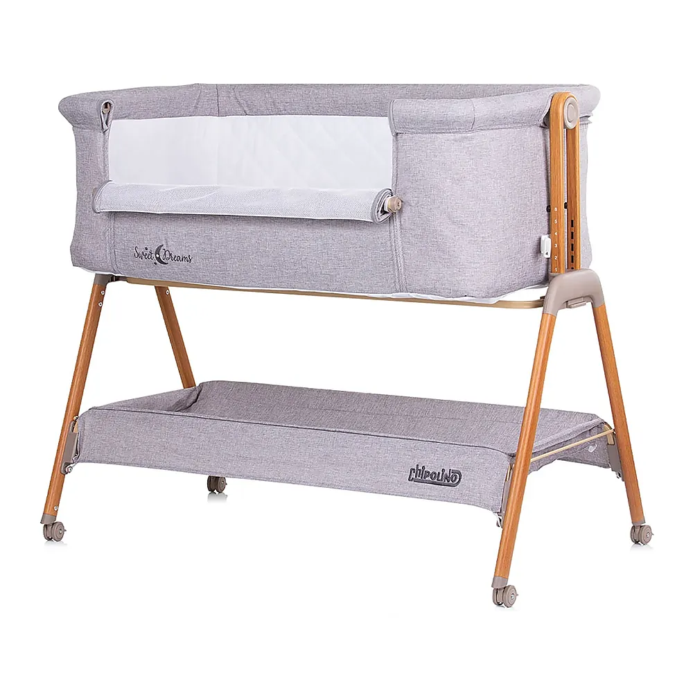 Patut Co-Sleeper Chipolino Sweet Dreams grey wood 6 luni [1]