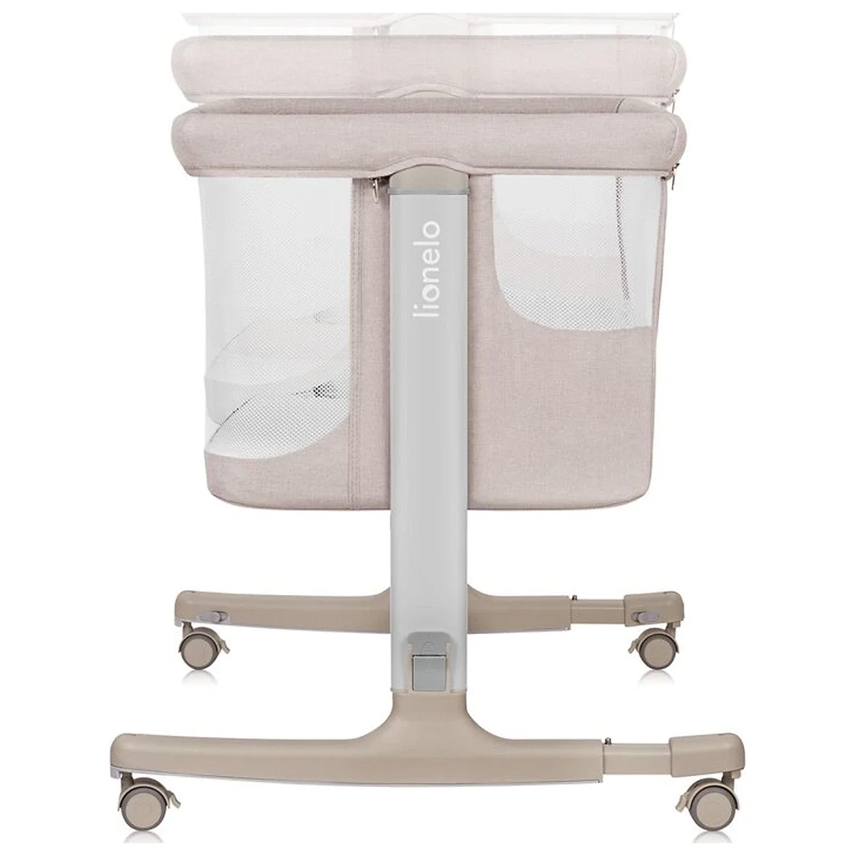 Patut co-sleeper, Lionelo, Aurora, 3 in 1, Cu leganare si setare unghiulara, Cu saltea, 0 luni+ Bej [6]