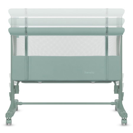 Patut co-sleeper, Lionelo, Aurora, 3 in 1, Cu leganare si setare unghiulara, Saltea cu densitate T25 si geanta [16]