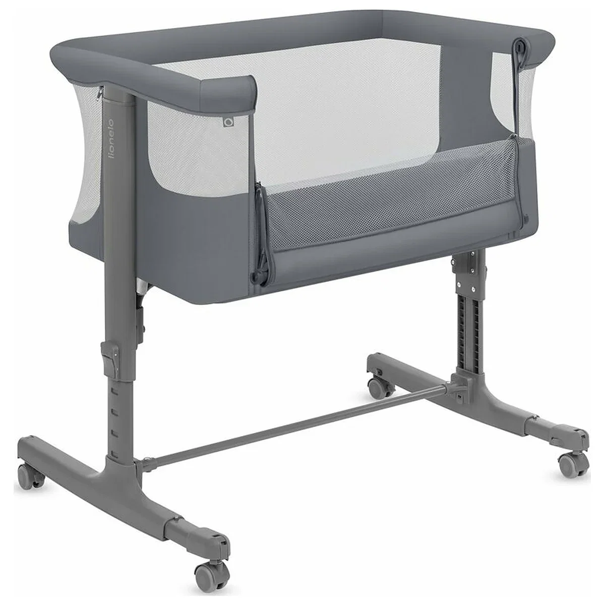 Patut co-sleeper, Lionelo, Aurora, 3 in 1, Cu leganare si setare unghiulara, Saltea cu densitate T25 si geanta [4]