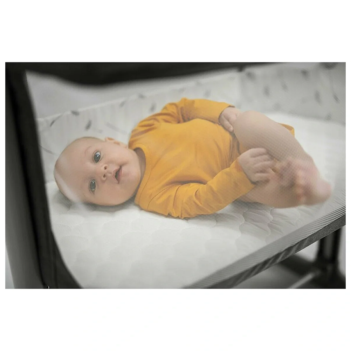 Patut co-sleeper, Lionelo, Aurora, 3 in 1, Cu leganare si setare unghiulara, Saltea cu densitate T25 si geanta [12]