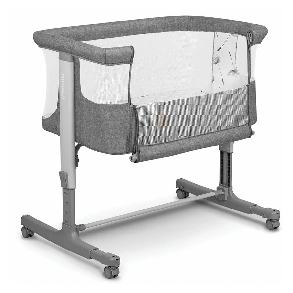 Patuturi co-sleeping - Patut co-sleeper, Lionelo, Aurora, 3 in 1, functie leganare, Include saltea si geanta transport, 5 pozitii pe inaltime,