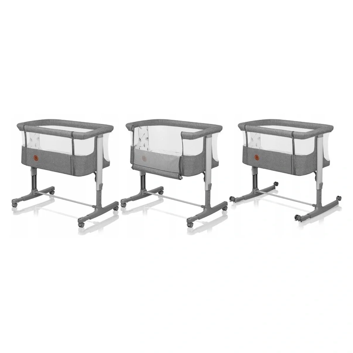 Patut co-sleeper, Lionelo, Aurora, 3 in 1, functie leganare, Include saltea si geanta transport, 5 pozitii pe inaltime, [25]