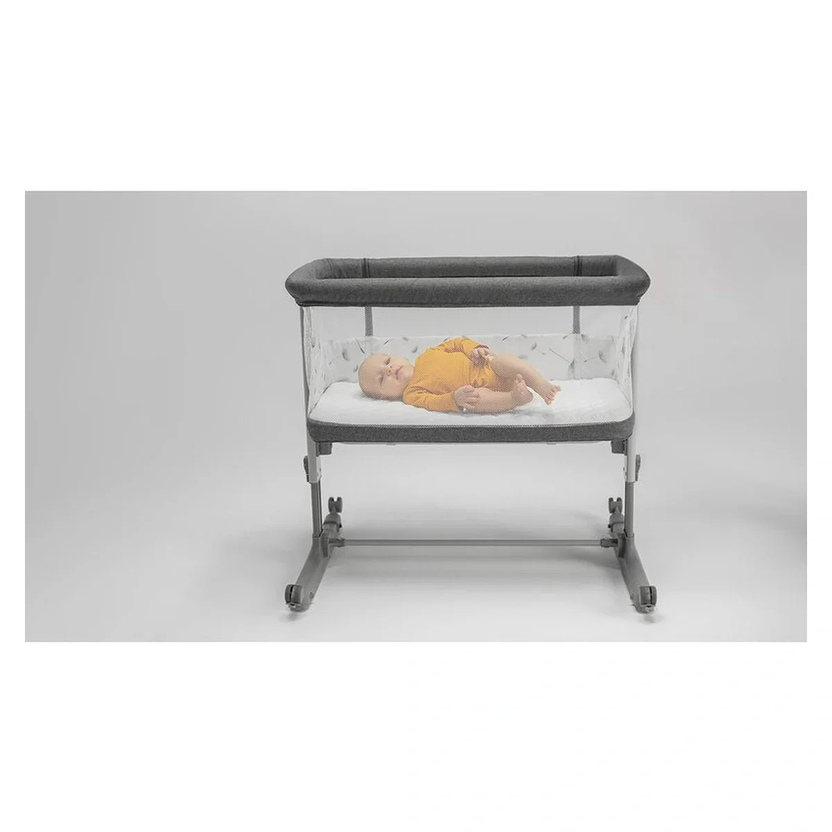 Patut co-sleeper, Lionelo, Aurora, 3 in 1, functie leganare, Include saltea si geanta transport, 5 pozitii pe inaltime, [44]