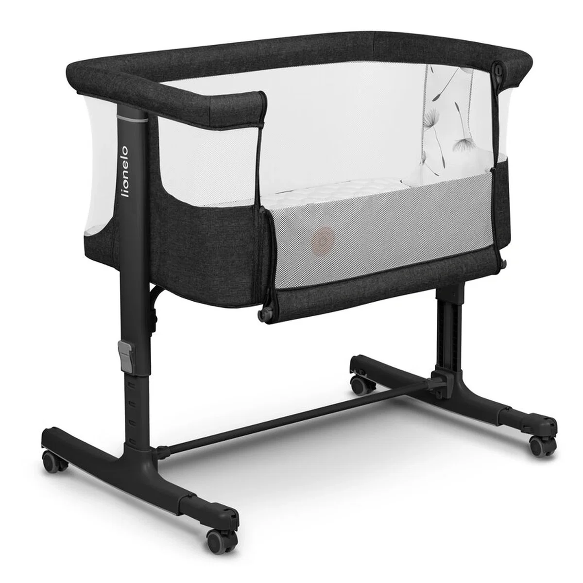 Patuturi co-sleeping - Patut co-sleeper, Lionelo, Aurora, 3 in 1, functie leganare, Include saltea si geanta transport, 5 pozitii pe inaltime,