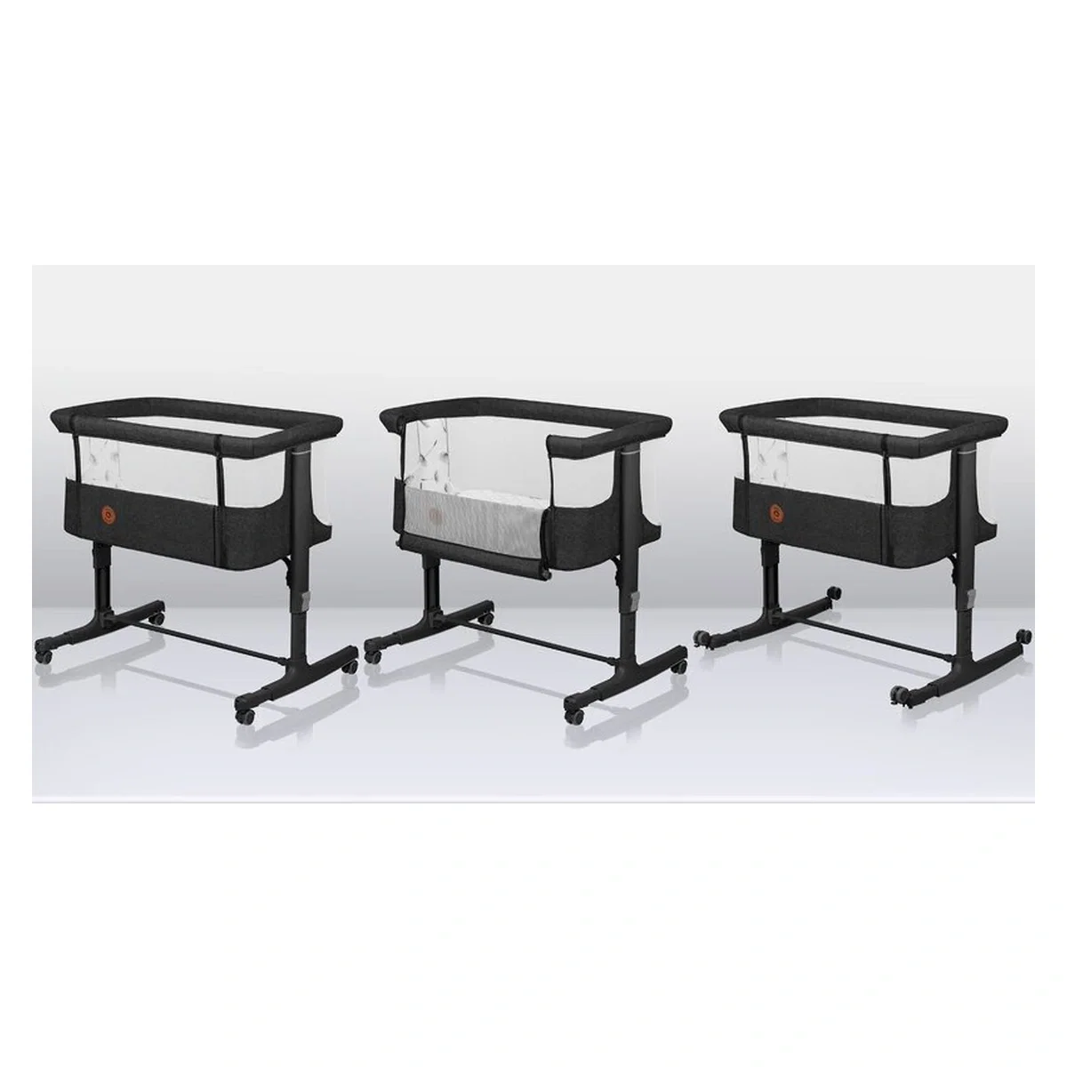 Patut co-sleeper, Lionelo, Aurora, 3 in 1, functie leganare, Include saltea si geanta transport, 5 pozitii pe inaltime, [32]