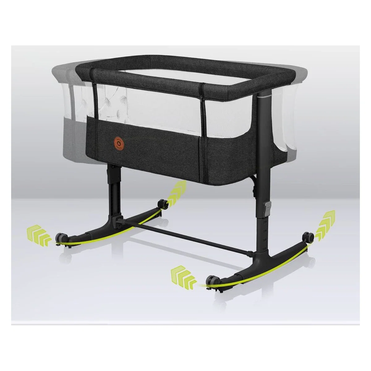 Patut co-sleeper, Lionelo, Aurora, 3 in 1, functie leganare, Include saltea si geanta transport, 5 pozitii pe inaltime, [42]