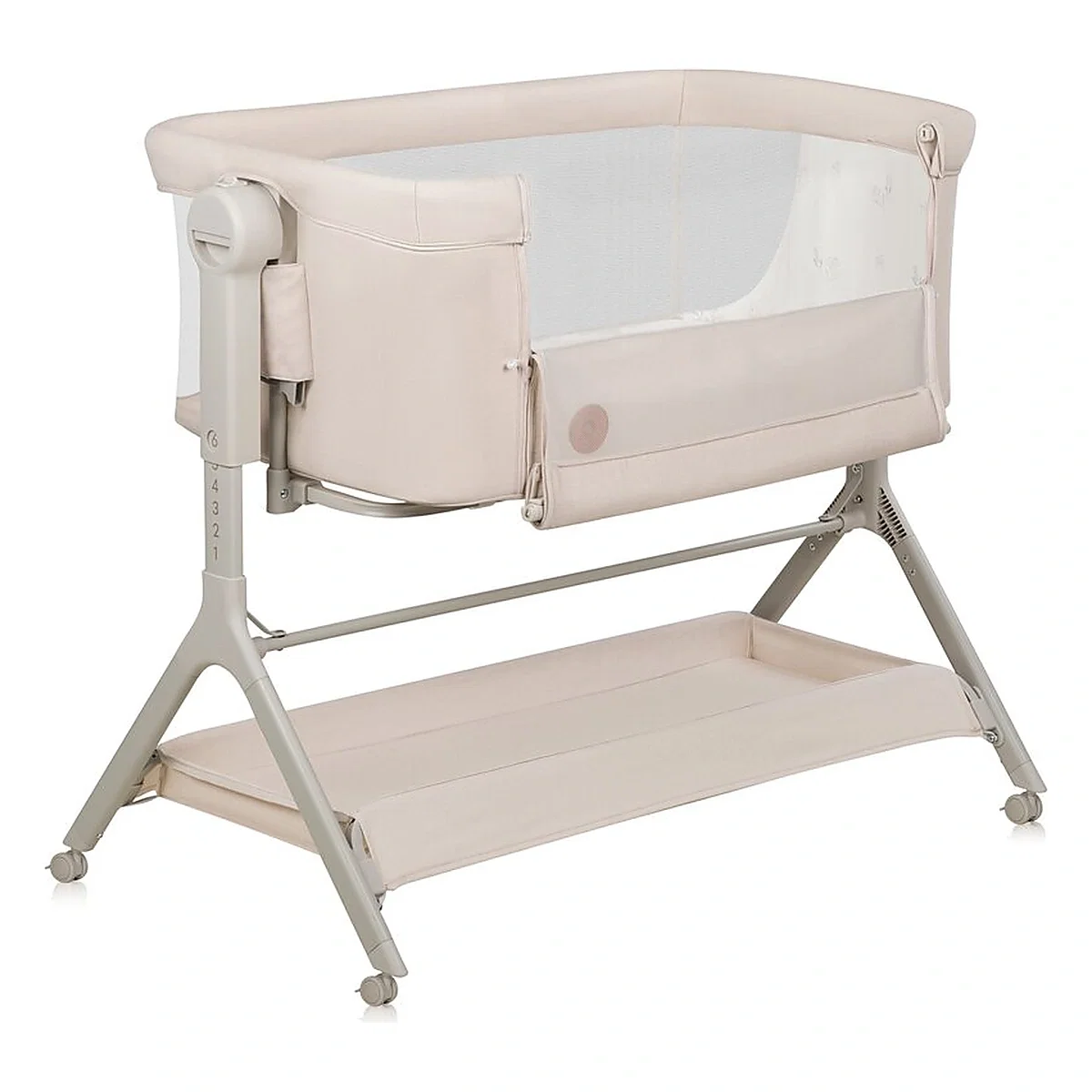 Patuturi co-sleeping - Patut co-sleeper, Lionelo, Leonie Plus, Pliabil, Cu sistem de leganare, Bej 0 luni+