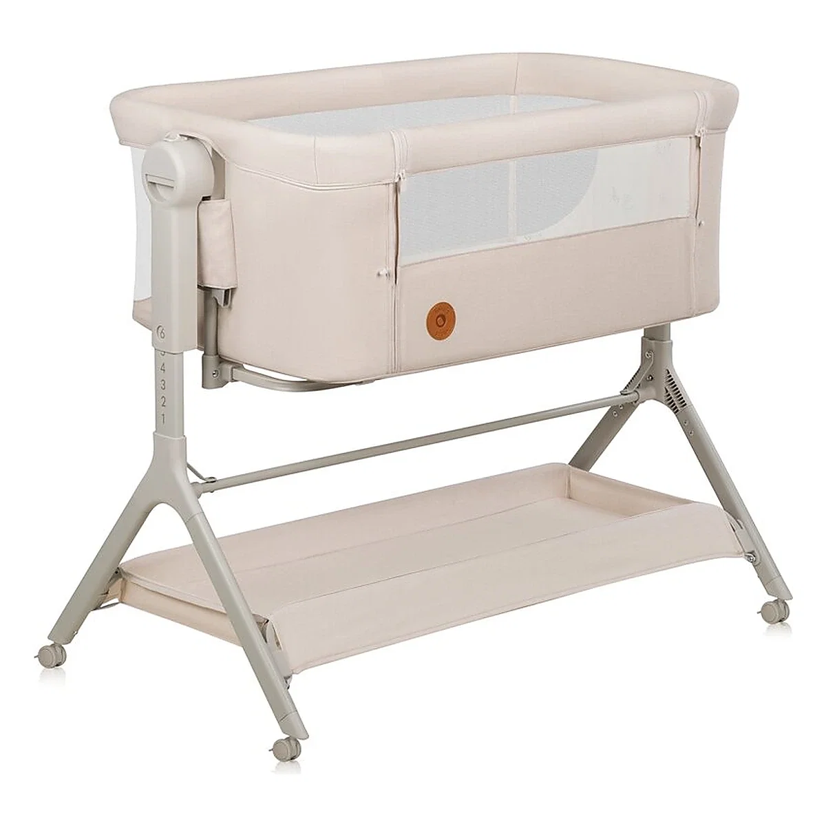 Patut co-sleeper, Lionelo, Leonie Plus, Pliabil, Cu sistem de leganare, Bej 0 luni+ [2]