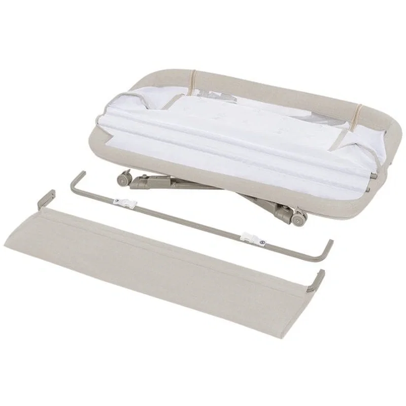 Patut co-sleeper Luna, 2 in 1, Cu laterala culisanta, Cu roti, Bej Lionelo 24 luni [13]