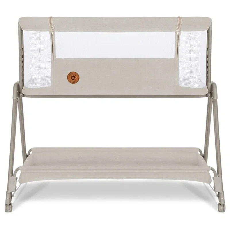 Patut co-sleeper Luna, 2 in 1, Cu laterala culisanta, Cu roti, Bej Lionelo 24 luni [5]