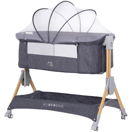 Camera copilului - Patut co-sleeper pliabil Chipolino SleepNFold charcoal