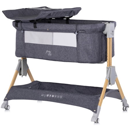 Patut co-sleeper pliabil Chipolino SleepNFold charcoal [3]