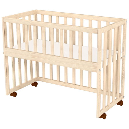 Patuturi co-sleeping - Patut copii din lemn co-sleeper Eva 94x46 cm natur Hubners