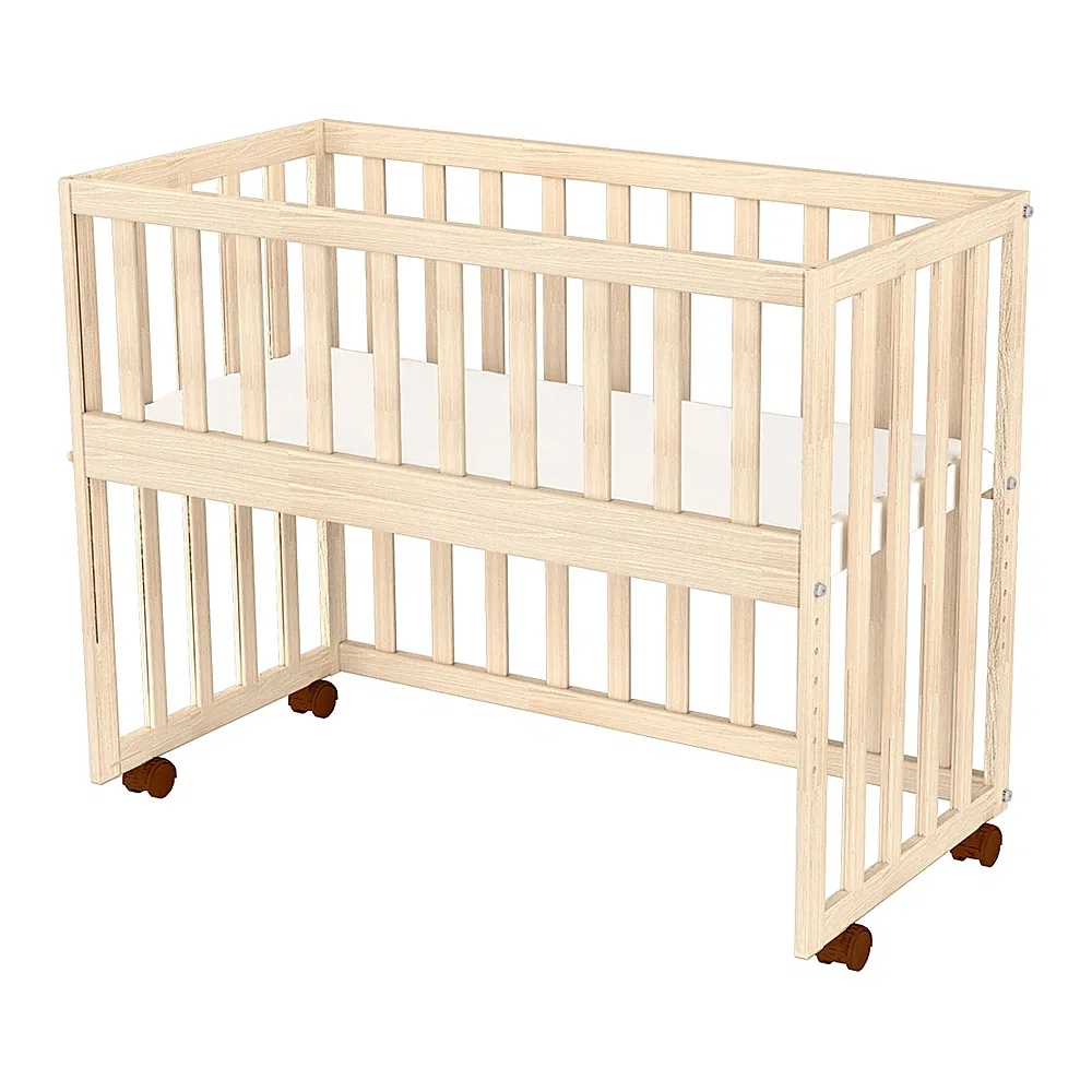 Patuturi din lemn - Patut copii din lemn co-sleeper Eva 94x46 cm natur Hubners