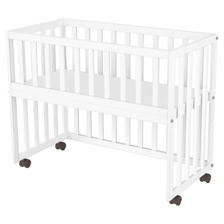 Patuturi co-sleeping - Patut copii din lemn co-sleeper Matei 94x46 cm alb Hubners