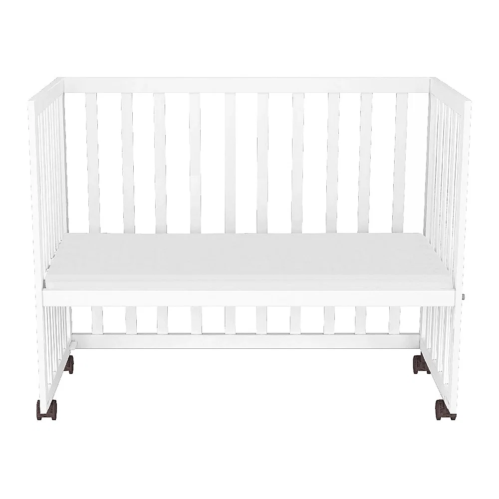 Patut copii din lemn co-sleeper Matei 94x46 cm alb Hubners [6]
