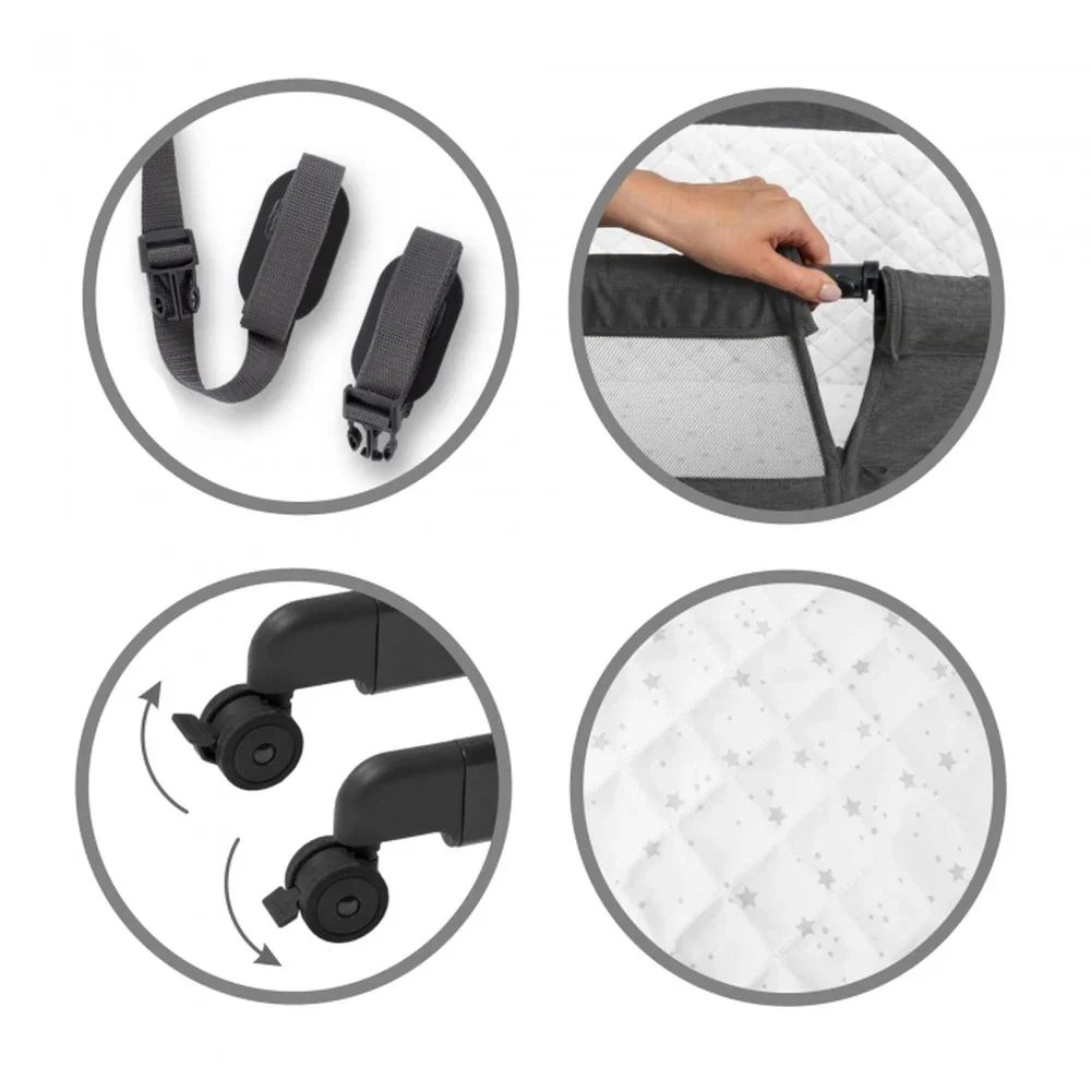 Patut cu laterala deschizabila Kidwell Snuzzy - Dark Grey [3]