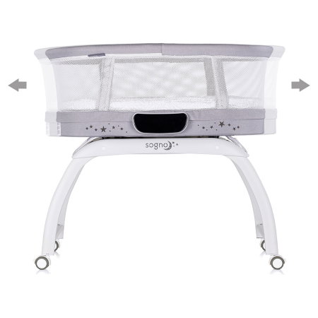 Patut cu leganare si cantar integrat Chipolino Sogno 2 in 1, Grey 6 luni [2]