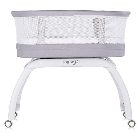 Patut cu leganare si cantar integrat Chipolino Sogno 2 in 1, Grey 6 luni [3]
