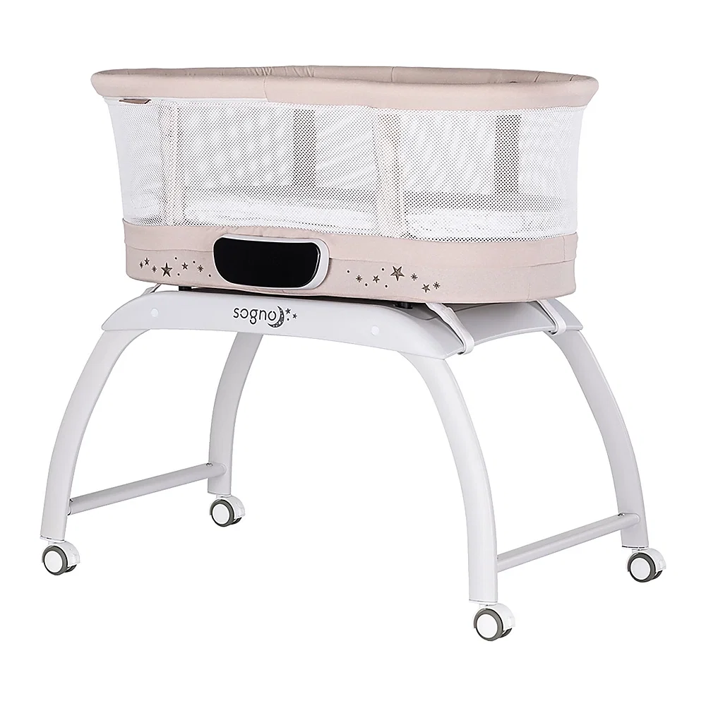 Patuturi co-sleeping - Patut cu leganare si cantar integrat Chipolino Sogno 2 in 1, Macadamia 6 luni