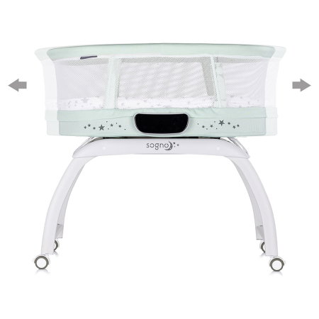 Patut cu leganare si cantar integrat Chipolino Sogno 2 in 1, Pastel green 6 luni [2]