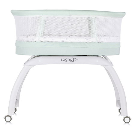Patut cu leganare si cantar integrat Chipolino Sogno 2 in 1, Pastel green 6 luni [3]