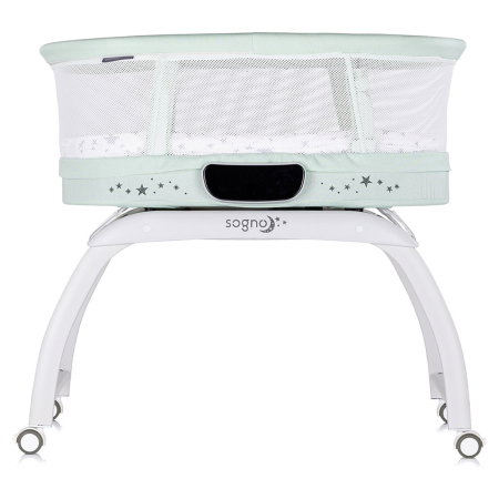 Patut cu leganare si cantar integrat Chipolino Sogno 2 in 1, Pastel green 6 luni [1]