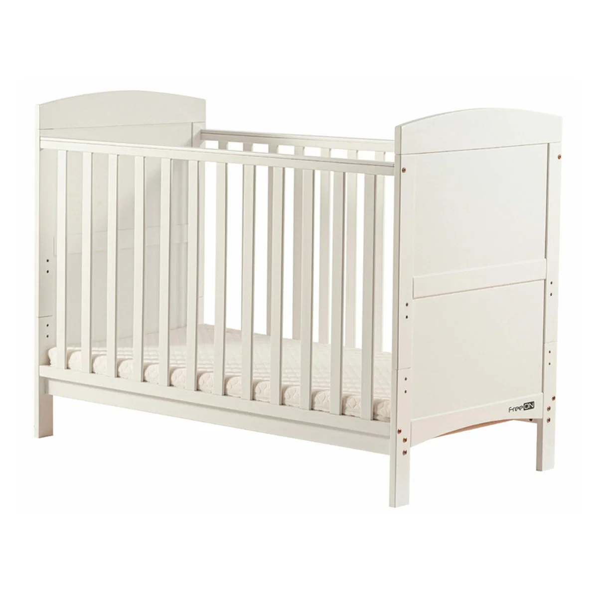 Patut din lemn bebe, 120x60 cm, Transformabil pentru bebe si junior, White, FreeON, Lory 0 luni+ [7]