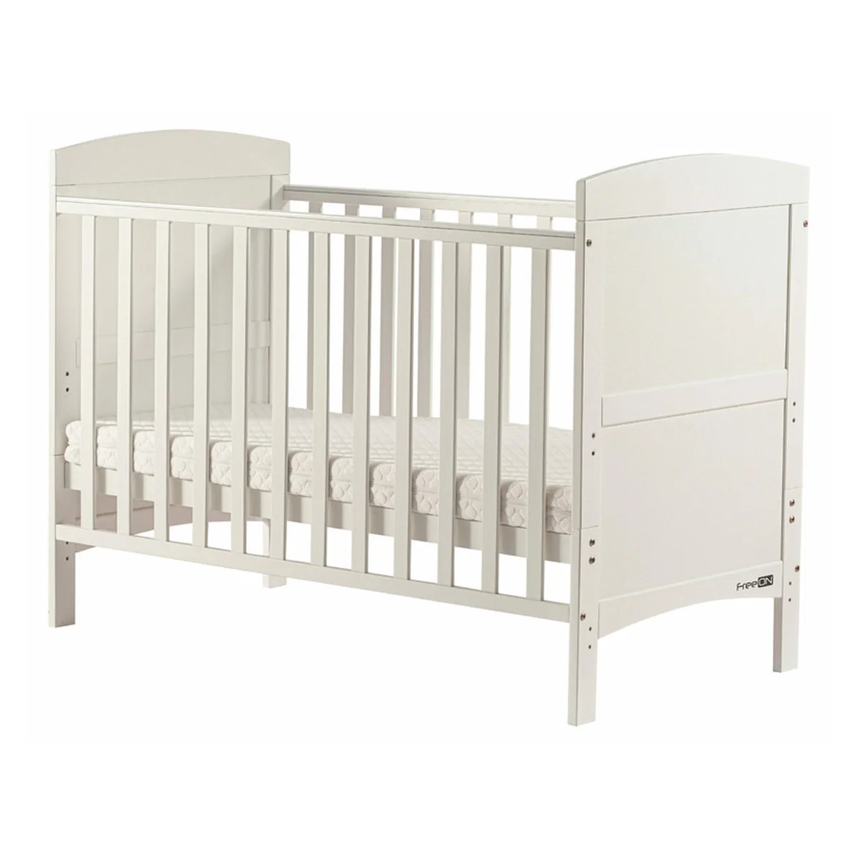 Patut din lemn bebe, 120x60 cm, Transformabil pentru bebe si junior, White, FreeON, Lory 0 luni+ [8]