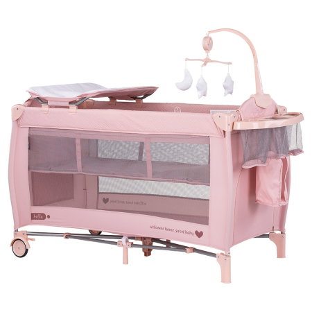 Patuturi pliabile - Patut pliabil Chipolino Bella, Roz marshmallow